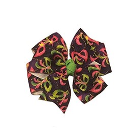 Mardi Gras Masks Pinwheel Hair Bow