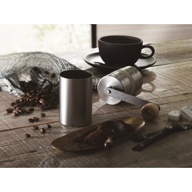 bonmac ボンマック コーヒー ミル セラミック ハンドミル CM-02S シルバー サイズ:本体のみ:直径5.4×高さ15.1cm、ハンドル装着時:幅13.2×高さ17.9cm