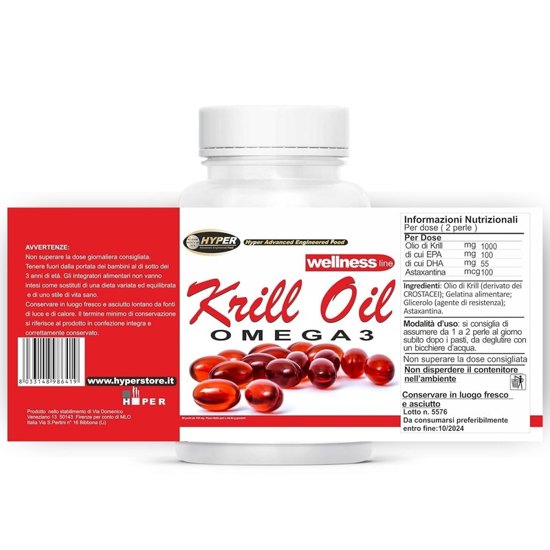 Hyper KRILL OIL OMEGA 3 1000 mg | Olio di