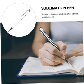STOBOK 2pcs Thermal Transfer Ballpoint Pen Heat Transfer Blank Sublimation Pens Sublimation Printing Ballpoint Pen Pen Retractable Office Pen Refills Gel Pen Bulk Blank Pen Plastic