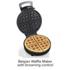 Hamilton Beach Belgian Waffle Maker with Adjustable Browning Control, Black