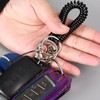 10Pcs Anti-Lost Plastic Spiral Keyring, Stretchy Spiral Keyring with Retractable