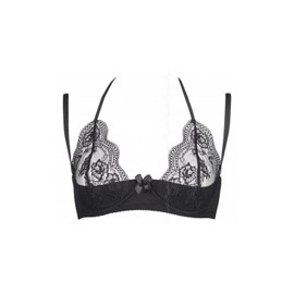 axami Women's Halter Neck Lifting Bra, black