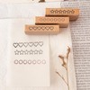 Wissppoott 3-Piece Wooden Rubber Stamp Set - 6-Star Rating Stamp,