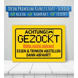 Gaming Room Decoration Sign - Party Decoration Gamer Gift Idea Decoration Playroom Student Door Sign Room Party - Teenager Gift Gamer Birthday Gift Decoration Teenager's Room (30 x 20 cm)