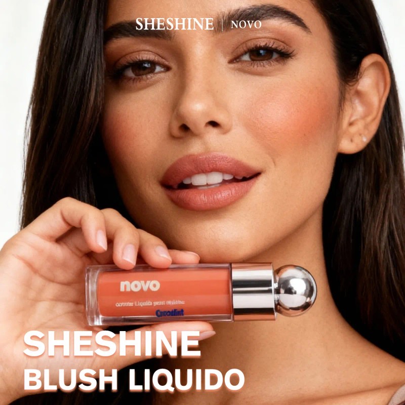Sheshine2001 Novo Blush Líquido Luminoso Larga Duración Tono