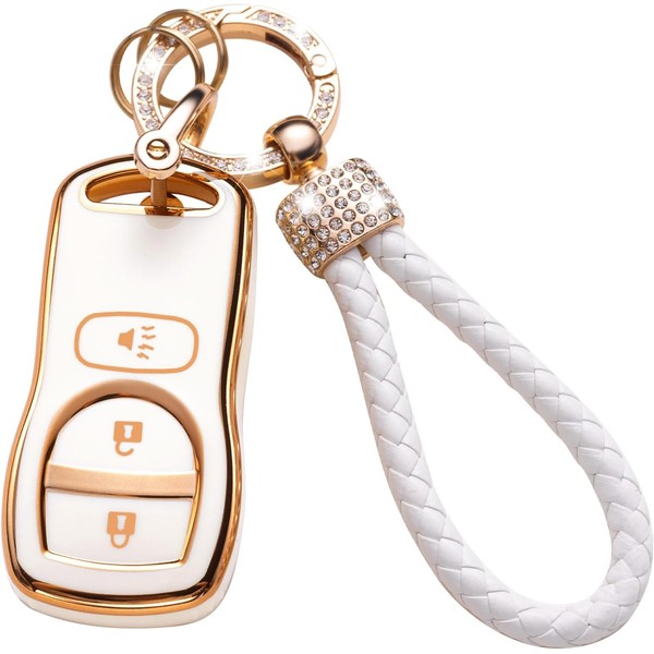 Gematay for Nissan Key Fob Cover, Key Case Shell Compatible