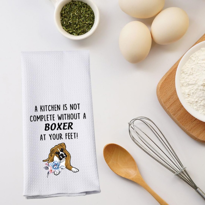 PWHAOO Boxer Kitchen Towel A Kitchen is Not Complete Without