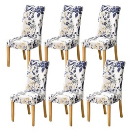 HZDHCLH Chair Covers Set of 6 Stretch Removable Washable Dining Room Chair Protective Seat for Hotel Restaurant Kitchen Wedding Party