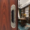 Biaungdo 2 Pcs Recessed Flush Handles Stainless Steel Finger Oval
