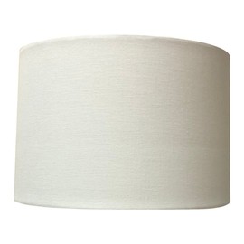 Royal Designs, Inc. Shallow Drum Hardback Lamp Shade, Uno Fitter, HB-641UT-14LNWH, Linen White, 13 x 14 x 9