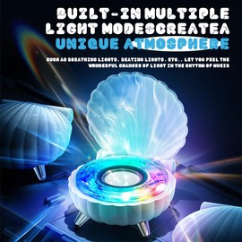 Portable Wireless Speaker with White Noise and RGB Atmosphere Light for Desktop Decoration - Audio & Video - Smartphone - Color: pink