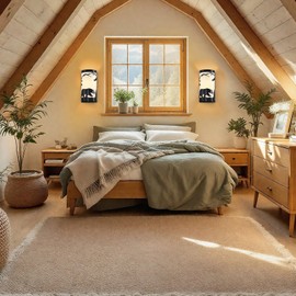 Sunnyin Wall Sconce Light,Bear Metal Cream Parchment Rustic Wall Sconces,Farmhouse E26 Base Black Matte Hallway Sconces Wall Lighting,Vintage Wall Mount Lamp,Wall Lights for Living Room,Bedroom,Porch