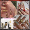 Gold Cross Nail Charms Nail Art Spike Metal Studs, Gold