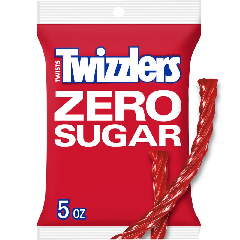 TWIZZLERS Twists de fresa sin azúcar (bolsa de 5 onzas)