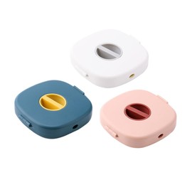 Gadpiparty 3Pcs Earphone Box Portable Cable Organizer Rotatable Data Cable Storage Box Durable Tidy Up Cords for Home Office Use