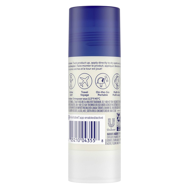 Vaseline All-Over Body Balm Stick 3-Pack – Non-Greasy Fragrance-Free Moisturizer,