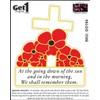 Poppy Car Window Sticker Remembrance Sunday Cross and Poppies -