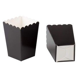 Black Popcorn Boxes Mini Paper Popcorn Containers for Party,24 PCS