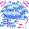 MotBach 100 Pcs 3g Empty Plastic Containers with Lids,Tiny Makeup