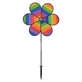 In the Breeze 6-Petal Flower Spinner, 19.5-Inch Rainbow Dazee Flower Spinner, 2828
