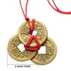 Brass Chinese Feng Shui Coins with Red String – 5