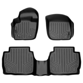 SMARTLINER Custom Fit Floor Mats 2 Row Liner Set Black for 2013-2016 Ford Fusion/Lincoln MKZ