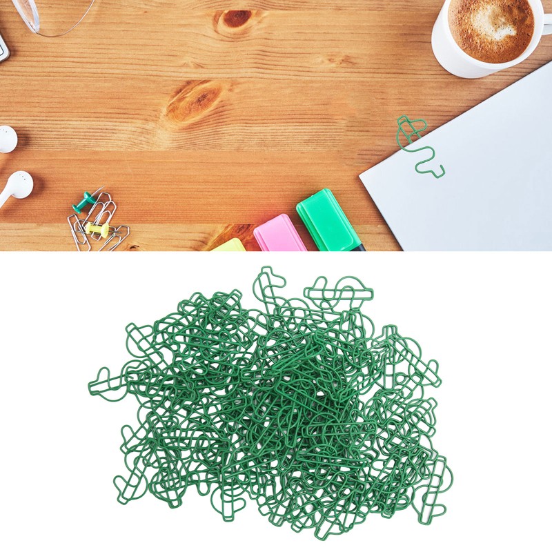 100pcs Dollar Shape Paper Clips Creatively Cute Plated Metal Bookmark