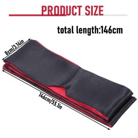 Wanmu 2 Pcs Satin Sleep Eye Mask, 145cm/57inch Silk Satin Blindfold Comfortable Eye Blindfold for Women Men Soft Adjustable Sleeping Masks for Night Sleeping Travel Meditation Valentine's Day Gift