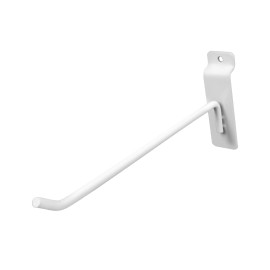 SSWBasics Slatwall Hooks, White, 8" Long, Pack of 50 - Premium Slat Wall Hooks