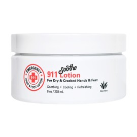 SOOTHE 'N WIPE Emergency 911 Hand & Foot Lotion - Aloe Vera-Made Lotion for Dry Hands, Cracked Feet, Perfect for those Working Barefoot, with Callused Hands, 8 oz.
