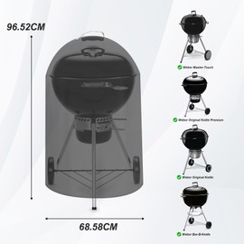 7150 Kettle Grill Cover for Weber 57 cm Charcoal Grills, Waterproof & UV-Resistant BBQ Grill Cover for Weber Grill 57 cm, Cover Replacement for Weber 57 cm Master Touch (Φ68 cm)