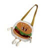 Sling Handbags Canvas Cute Hamburger Shaped Diagonal Shoulder Bag for