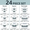 Bestfull 12 Pack Glass Food Storage Container Set with Lids