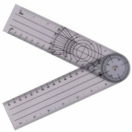 2 Medical 8.5" Goniometer Plastic Ruler,360° Professional Joint Orthopedics Body Angle Measuring Tool Spinals Goniometer Protractor,Multi-Use Medical Goniometer Ruler for Physcial Therapy