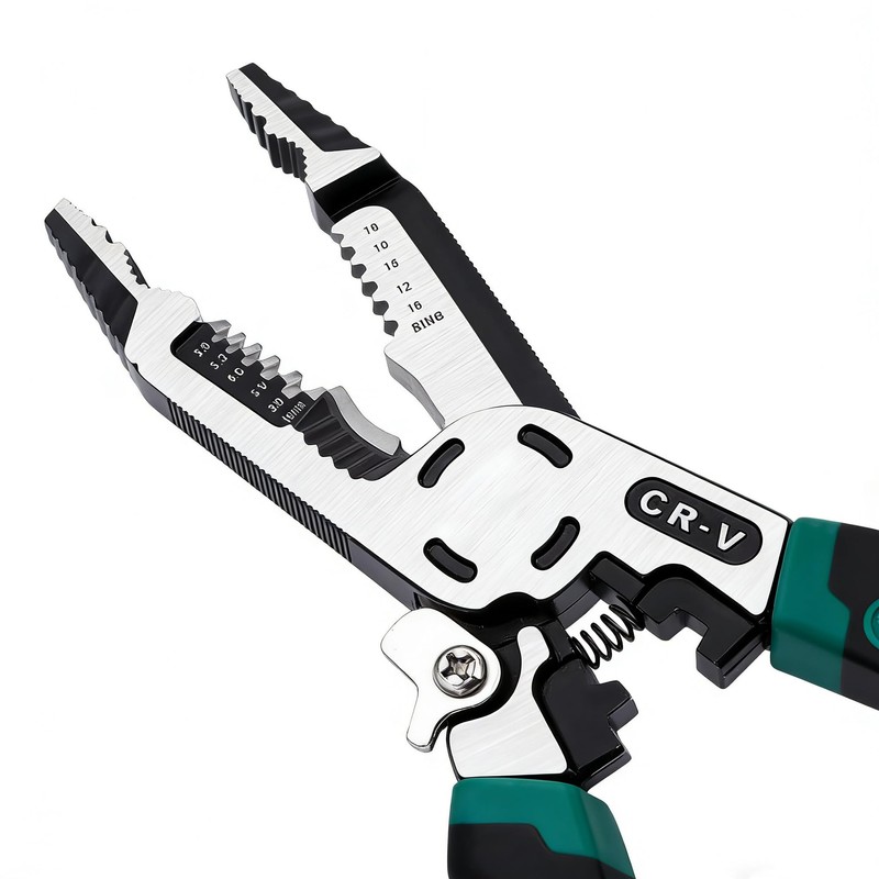 10-in-1 Wire Stripper Tool, Heavy Duty CR-V Multifunctional Cable Cutters,