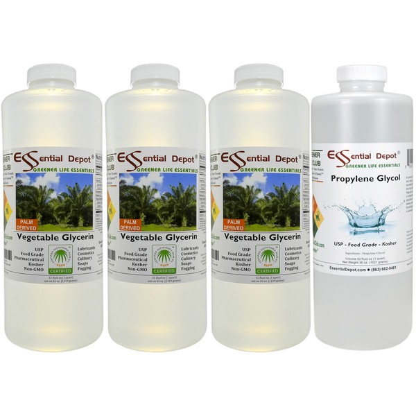 Vegetable Glycerin (RSPO Certified Halal Acceptable Palm Derived) 3 Quarts