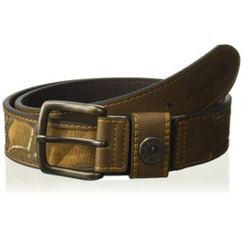 Real Tree Men's Leather Comfort Casual Belt, Brown/Camo, 38-40