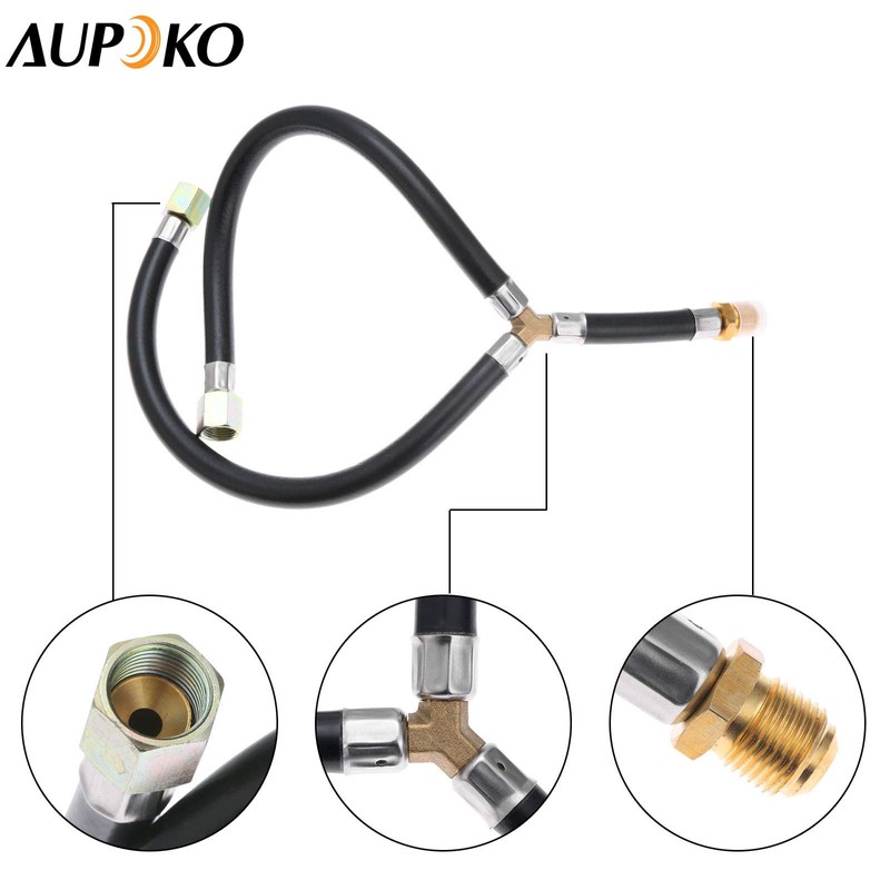 Aupoko 3/8" Flare Gas Barbecue Grill Connection, Propane Y Splitter