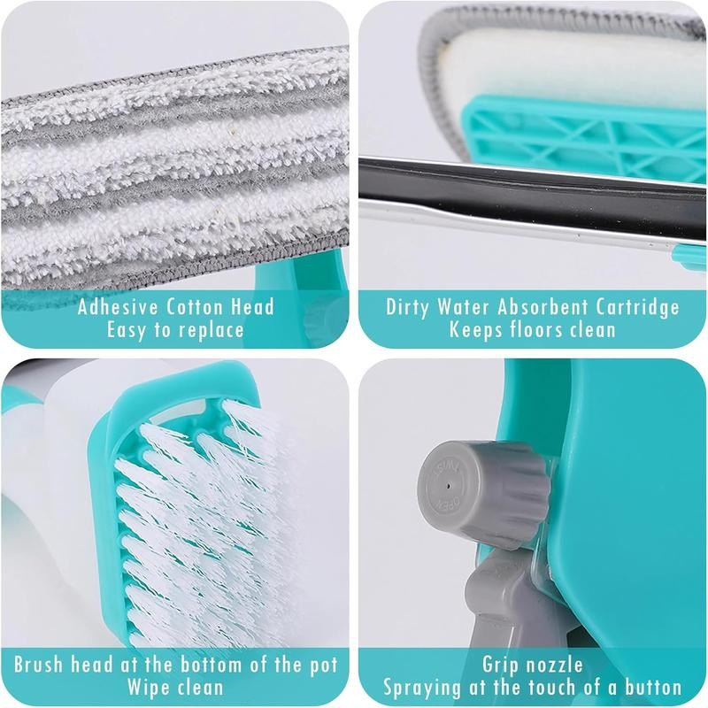 4 in 1 Window Cleaning Scraper, Squeegee and Scrubber with
