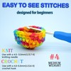50g Rainbow Beginner Crochet Yarn for Crocheting and Knitting Multicolor