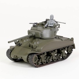 Forces of Valor 1:72 US Sherman M4A1 (76) September 1944 - Standing Model, Model Building, Diorama Model, Military Model Building, Plastic Kit, Brown-Olive