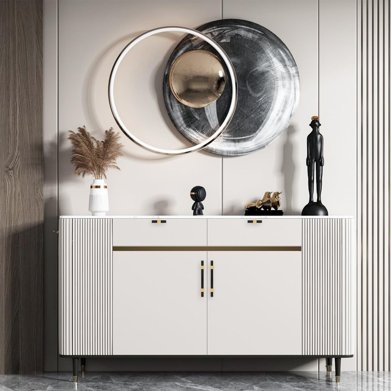 Haliwu 6 Pack/Black&Gold Cabinet Knobs, Knurled Cabinet Knobs T-bar Knobs,