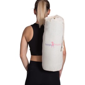 Hoopomania Hula Hoop with Foam from 1.2 to 2.0 kg for Pain Sensitive and Professionals, Mild Massage Against Blue Stains (Bag (White) for Hoops)