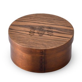 J-kitchens Nordic Flower Ark (Wooden Hitsu) Approx. 4 to 5 pieces, Φ8.3 x 3.7 inches (21 x 9.5 cm)