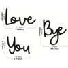 Handcrafted Plywood "Bye, Love You" Sign - Black Wall Art