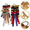 Healvian 10pcs Velour Bow Hair Ties for Women Girls Elastic