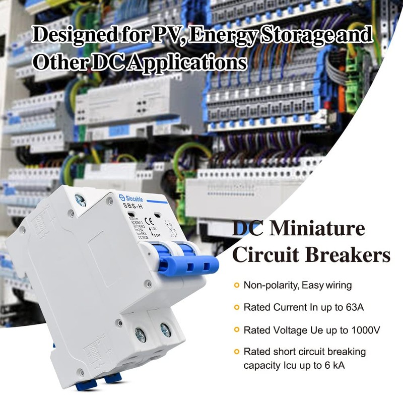 Trisinger DC Circuit Breaker 2 Pole 500V 63A Circuit Breaker