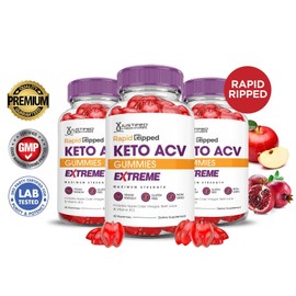 Justified Laboratories Rapid Ripped Keto Extreme ACV Gummies 2000MG Apple Cider Vinegar 180 Gummys