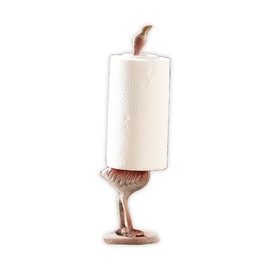 SPI Home 51181 Rustic Pink Flamingo 17 x 4.5 Cast Iron Countertop Paper Towel Holder